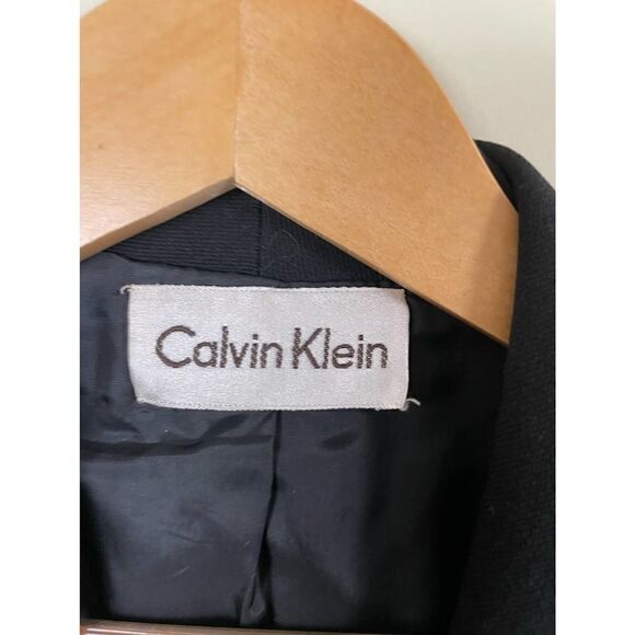 Vintage Calvin Klein Shawl Collar Black Suit Jacket - Picture 6 of 12